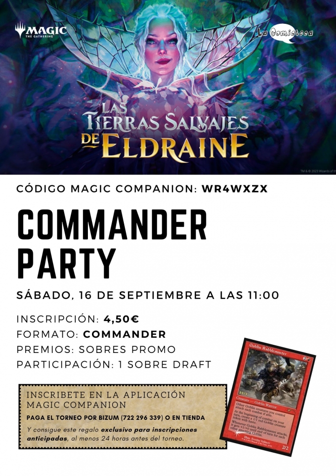 Torneo Magic Commander Party Las Tierras Salvajes de Eldraine